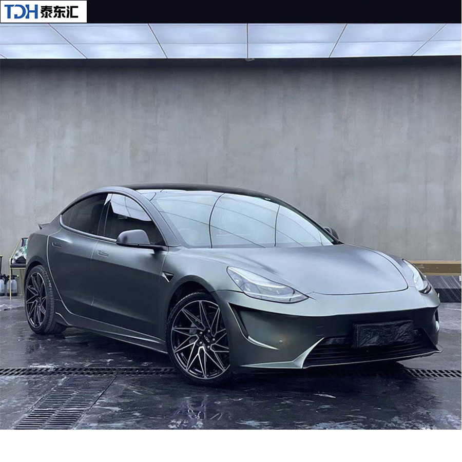 Car Front Bumper Rear Bumper Assembly Side Skirts Dark Shark Star Style Body Kits for Tesla Model 3 2019-2022