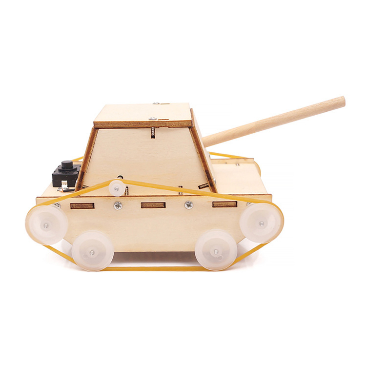 China Manufacturer Toys Stem Education Science Wooden Top Speed Electric Tank Toys for Boys Electric Toy Car for Shopfiy Hot