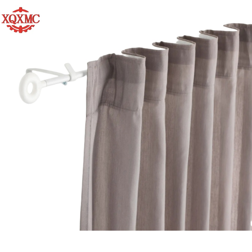 Bearing Wheel Silent Aluminum Alloy Curtain Track Slide Pulley Top Mounted Side Rail Curtain Rod Single Track Double Straight Track