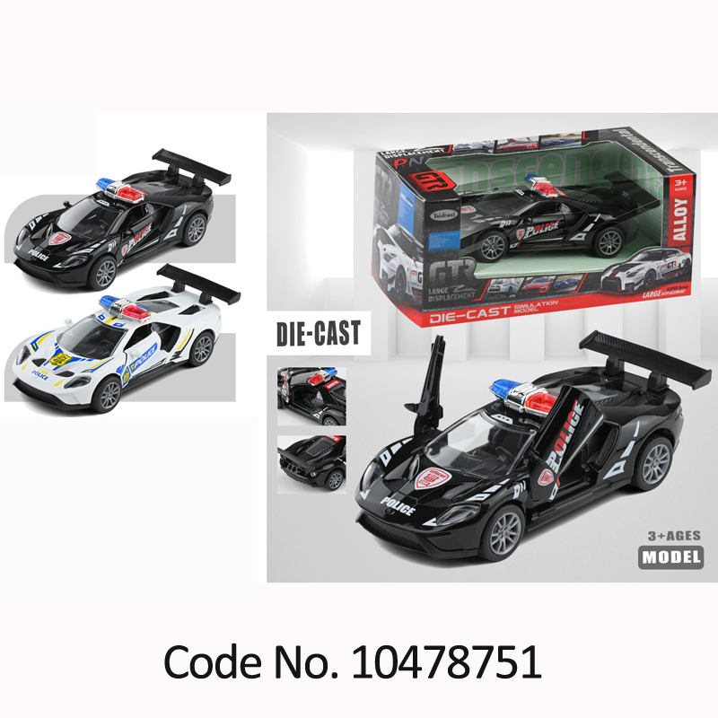 1: 32 Scale Die-Cast Toy Car Metal Model Pull Back Vehicle with Open Doors