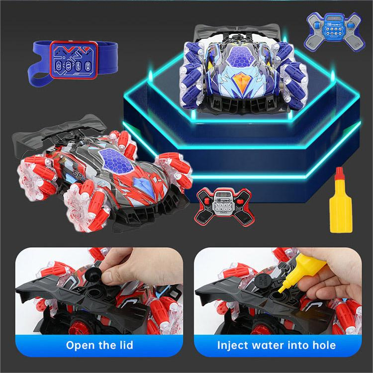 AiJH Gesture Sensing RC Car Toys with Cool Light Music Spray Hand Gesture Controlled RC Drift Stunt Car Remote Control Car