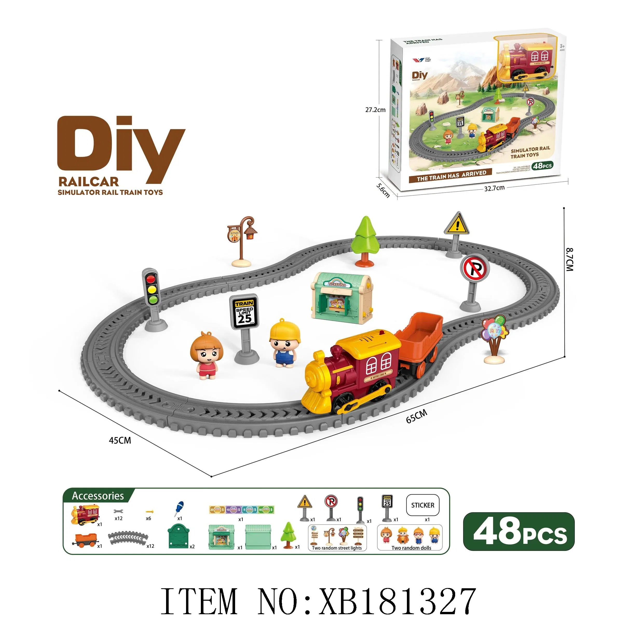 Xinbo Wholesale Car Racing Track Play Set Children Manual Control Dinosaur Adventure Slot Toy