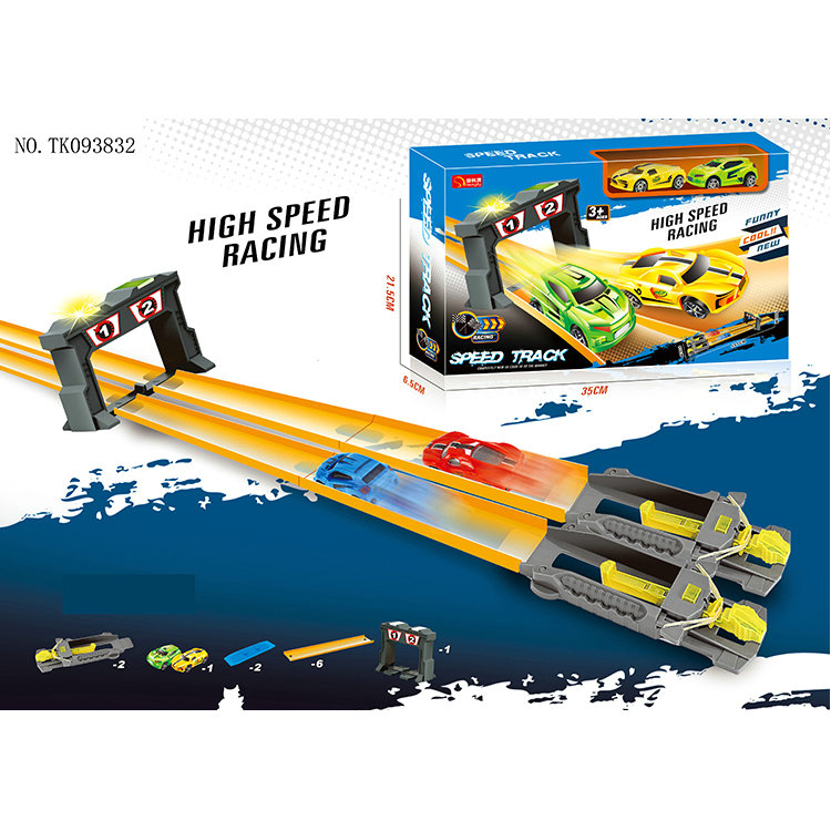 Speed Racing Car Stunt Set Night Light Ejection Slot Racing Track Toys