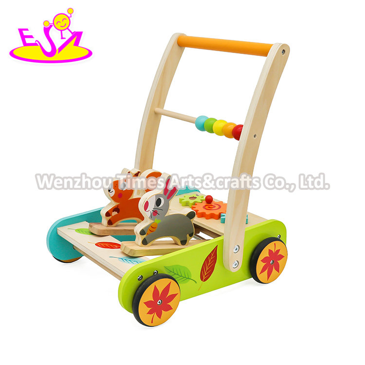 2020 Wholesale Activity Play Wooden Baby Walker Car for Children W16e154