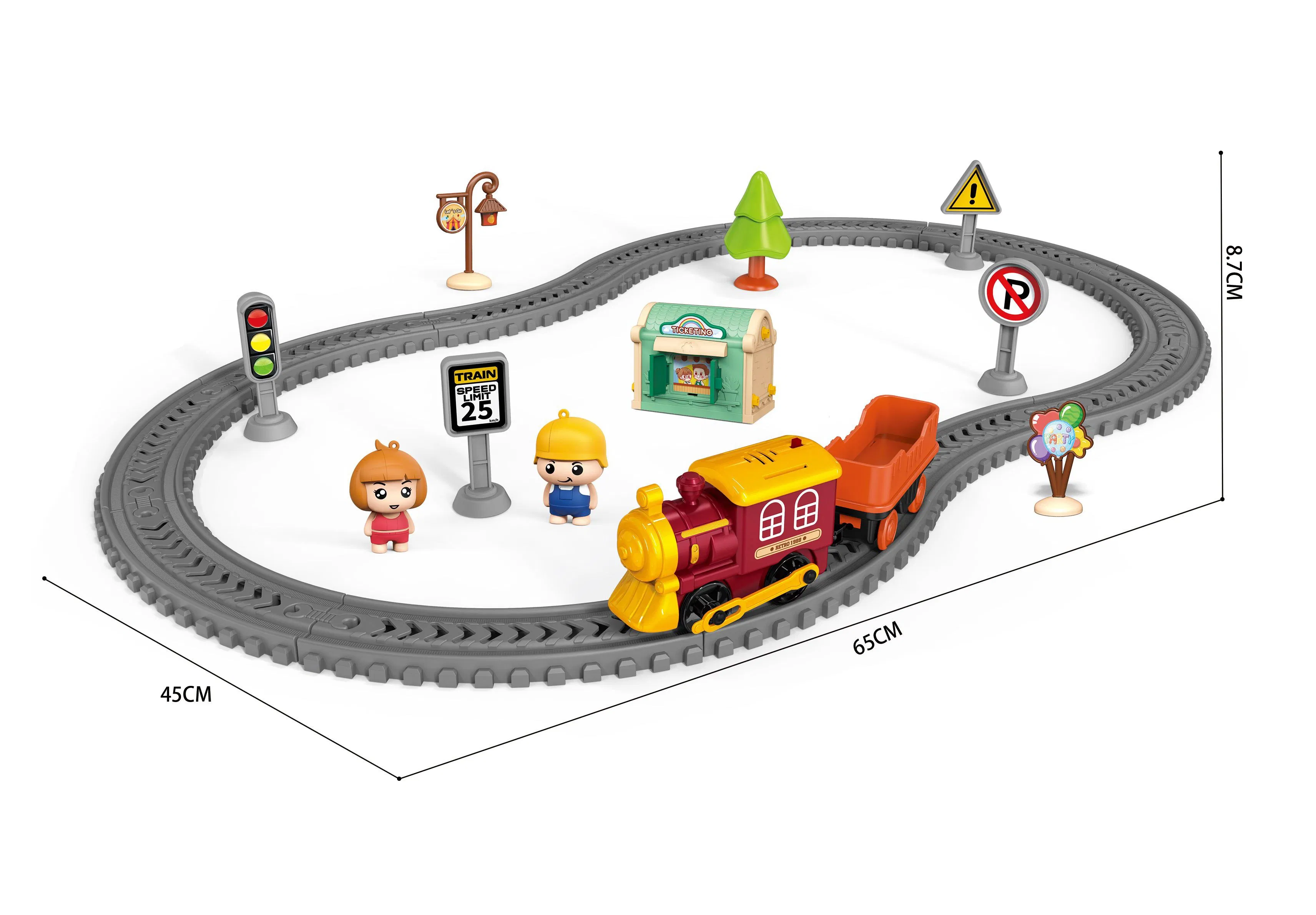 Xinbo Wholesale Car Racing Track Play Set Children Manual Control Dinosaur Adventure Slot Toy