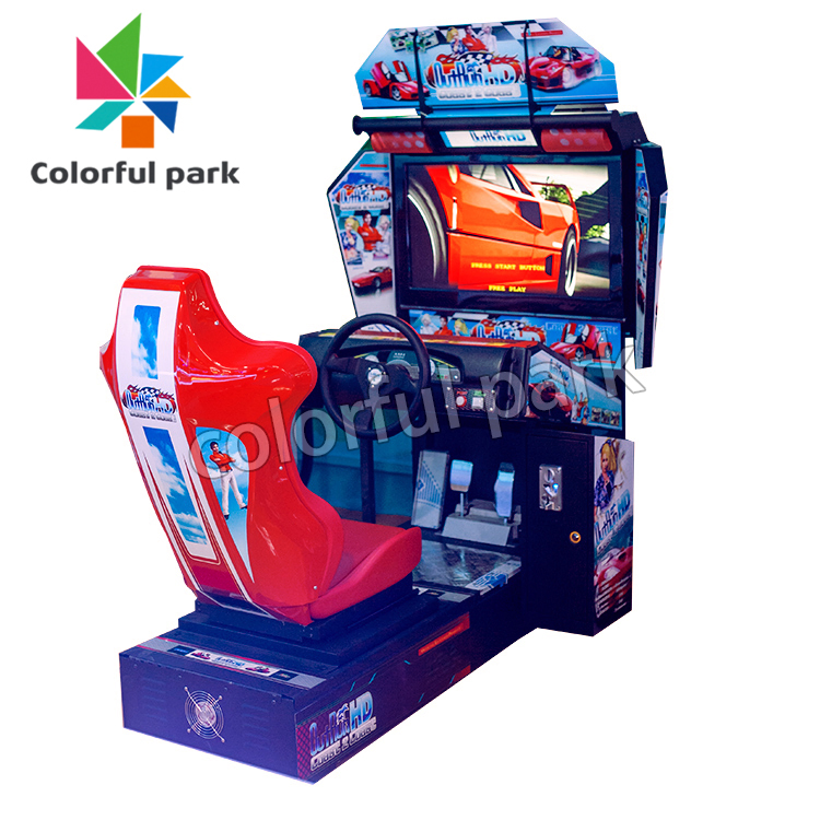 Colorful Park Kids Riding Game Car Racing Driving Simulator Arcade Machine Coin Game Machine Slot Machine Racing Acade Machine