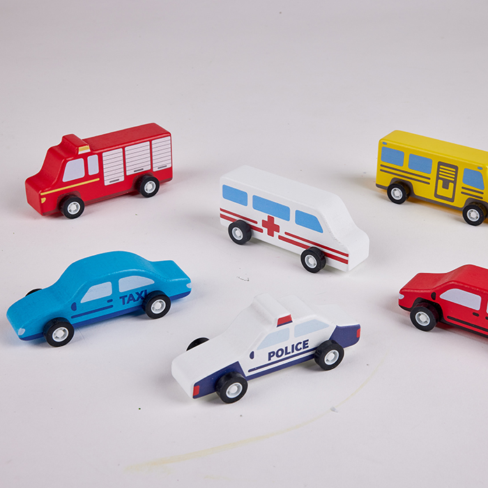 Pintoy Wooden Vehicle Toy Car Set
