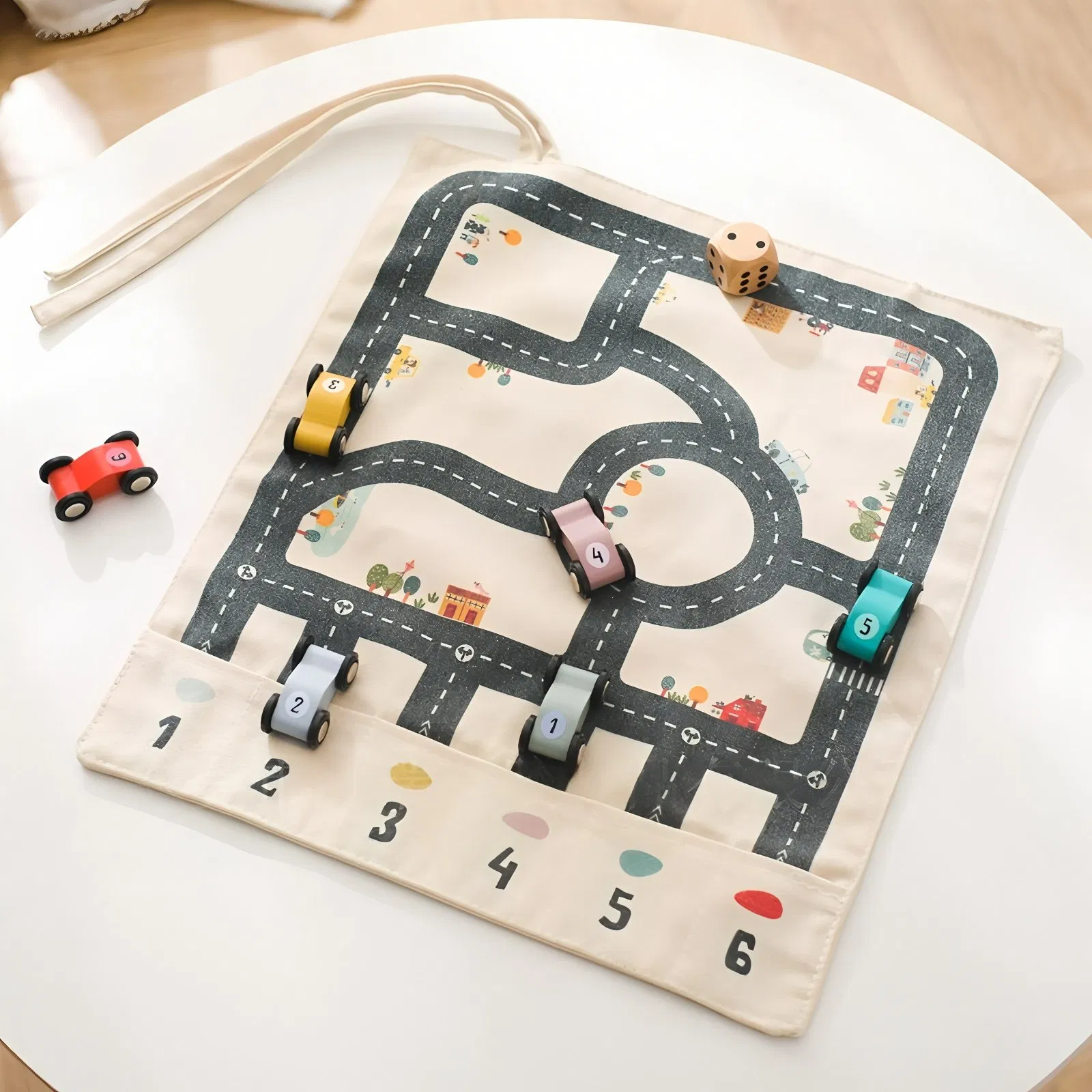 Baby Montessori Wooden Push Children Track Wooden Car Toy
