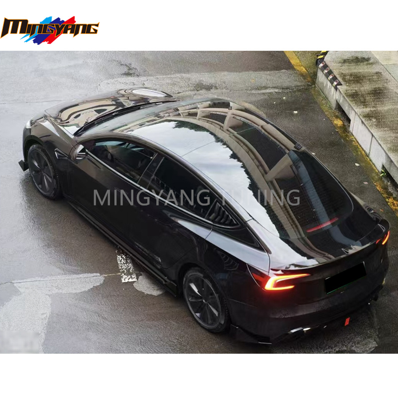 Auto Car ABS Plastic Bumper Lip Kit 2024 for Tesla Model 3 Body Kit