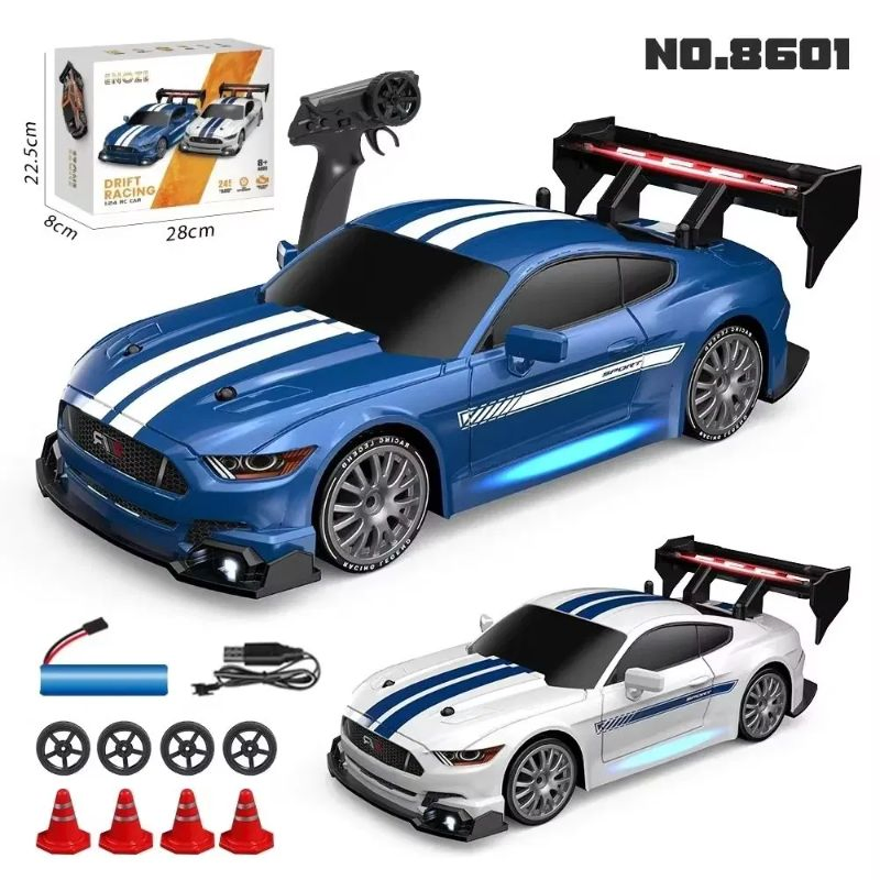1/24 Scale 4WD Model, 20 Km/H Speed Remote Control Car. RC Car with LED Lights, 2.4GHz Frequency Band. Wholesale Toys. Remote Control Car Toy Gift.