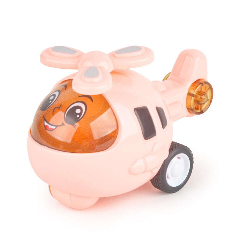 Kids Pull Back Inertia Toy Cars - Mini Pocket Cartoon Airplane &amp; Vehicle Set for Toddlers