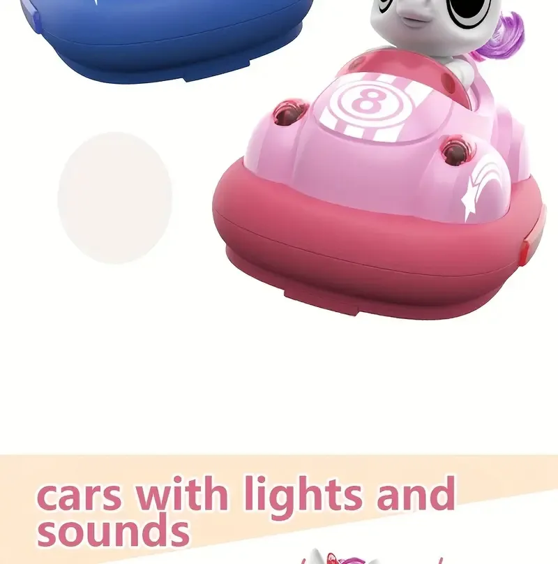 Remote Control Ejecting Bumper RC Car Toys for Toddlers with LED