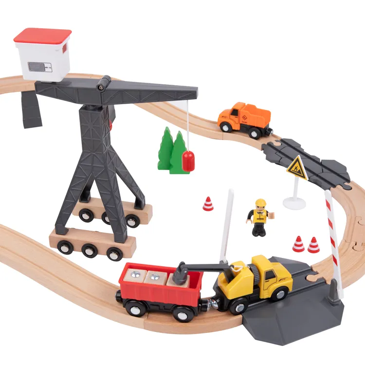 Wooden Construction Train Set Detail 2