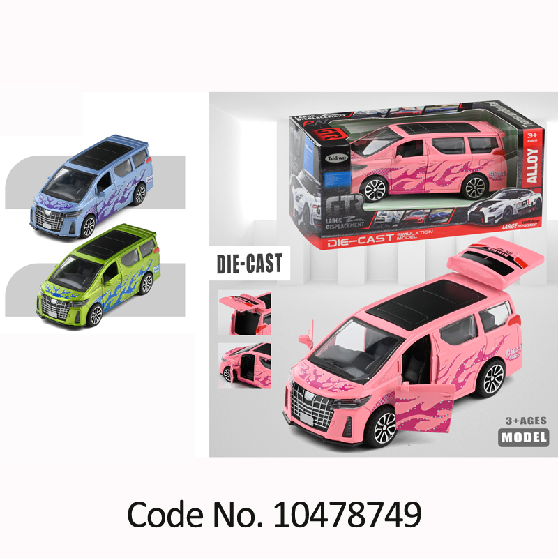 1: 32 Scale Die-Cast Toy Car Metal Model Pull Back Vehicle with Open Doors