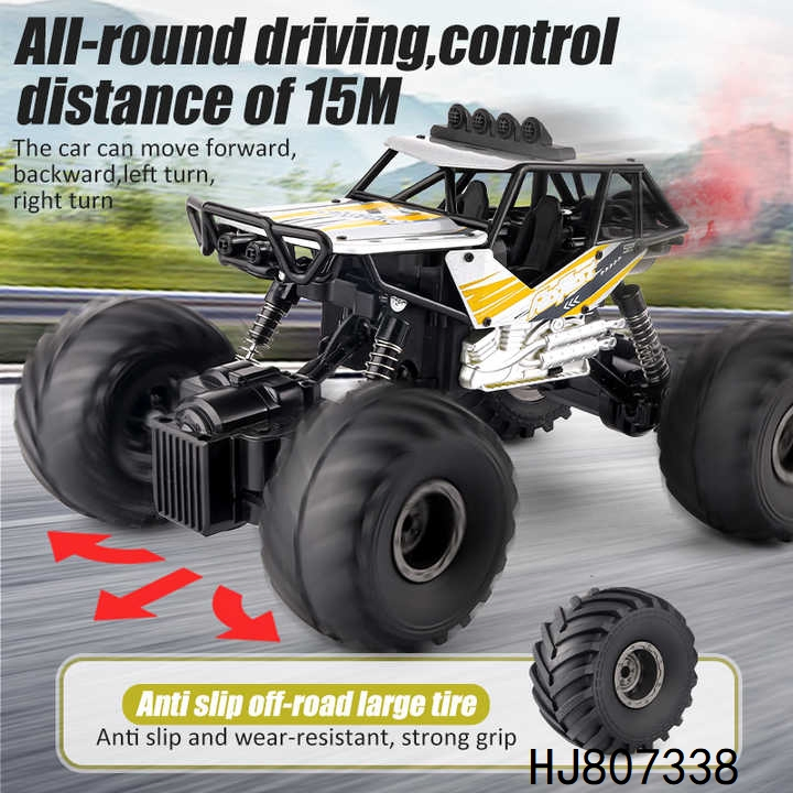 1: 14 Scale Racing Rock Alloy Electric Climbing Vehicle Toy 4WD 27MHz Big Wheel Remote Control RC off-Road Car