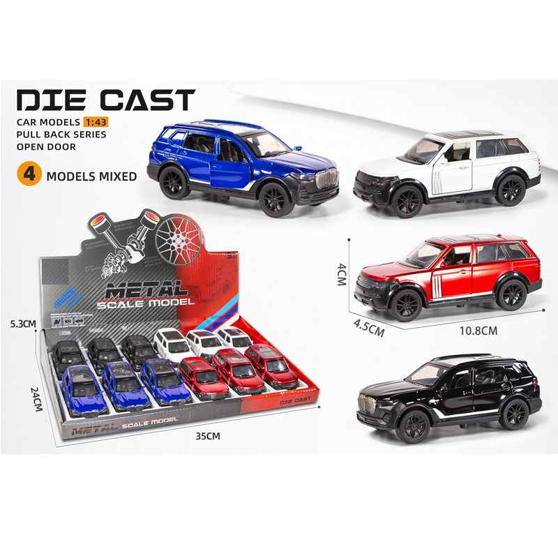 1: 43 Scale Model Kids' Alloy Mini Race Car Metal Pull Back Promotion Diecast Toy