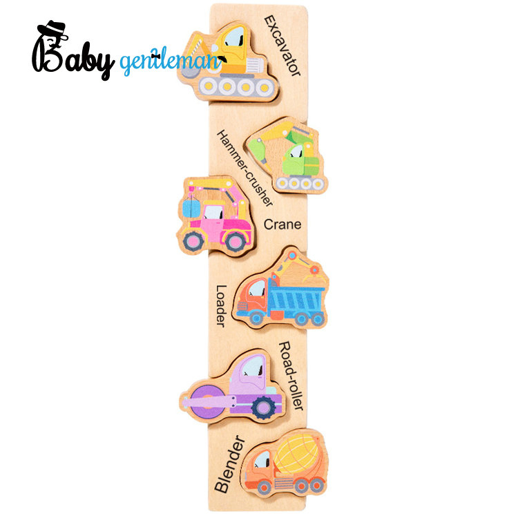 Customize Early Learning Wooden Construction Vehicle Toy for Children Z14404A
