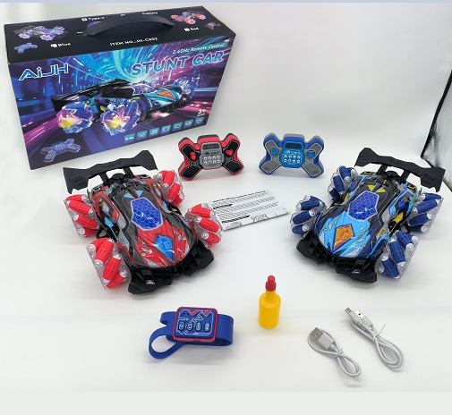 AiJH Gesture Sensing RC Car Toys with Cool Light Music Spray Hand Gesture Controlled RC Drift Stunt Car Remote Control Car