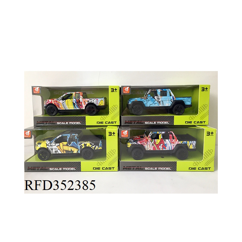 1: 36 Scale Pickup Truck Model Pull-Back Metal Car Open The Door Toy Car
