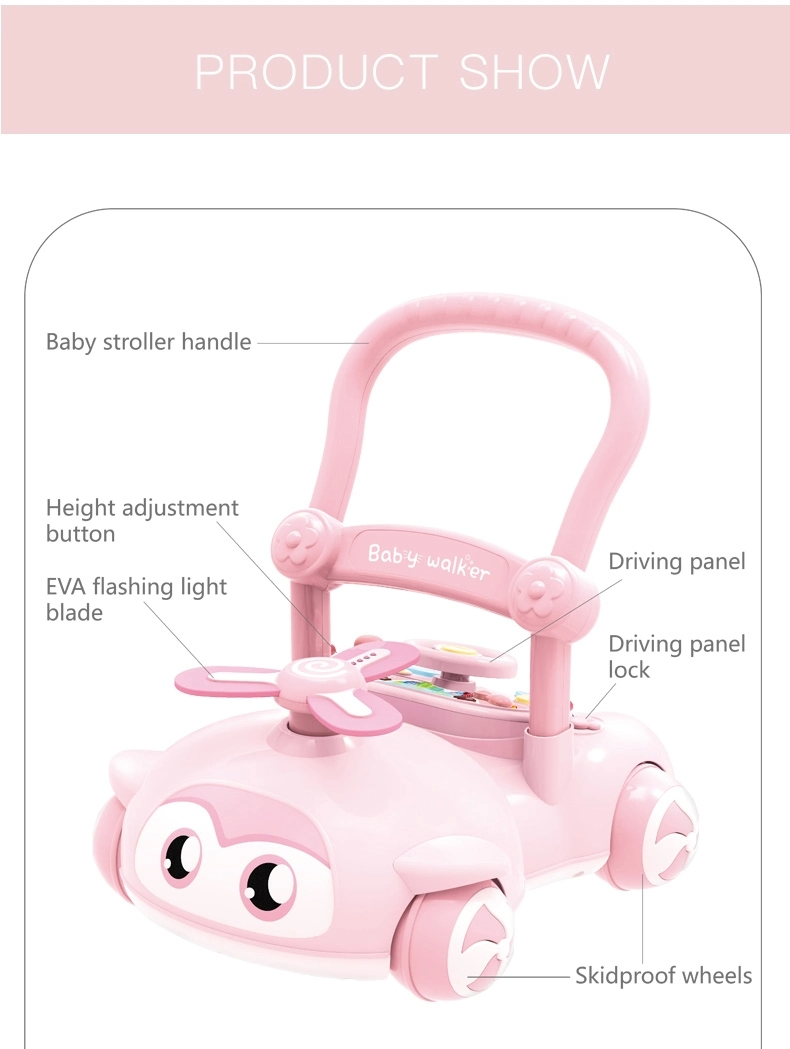 Baoli Driving Music Activity Walker Balance Training Toy Baby Walking Car