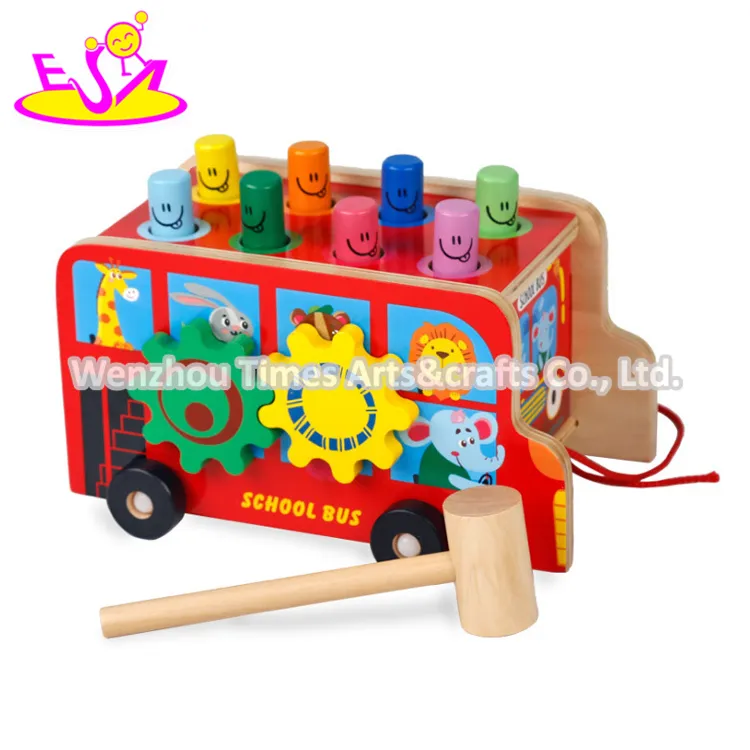 Wooden Toddler Push Car View 1