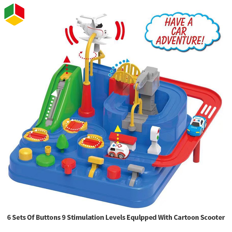 QS Wholesale Early Educational Amazon Hot Sale Toys Racing Track Toy Slot Toys Racing Car Game Adventure Set Toys for Kids Educational