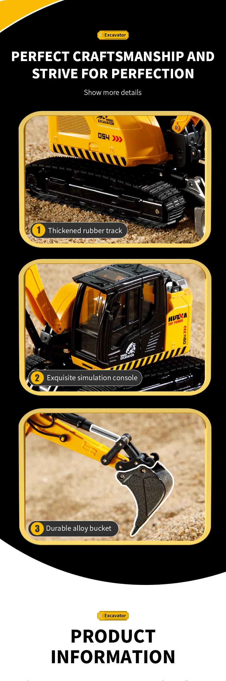 Huina 1726 Excavator 7