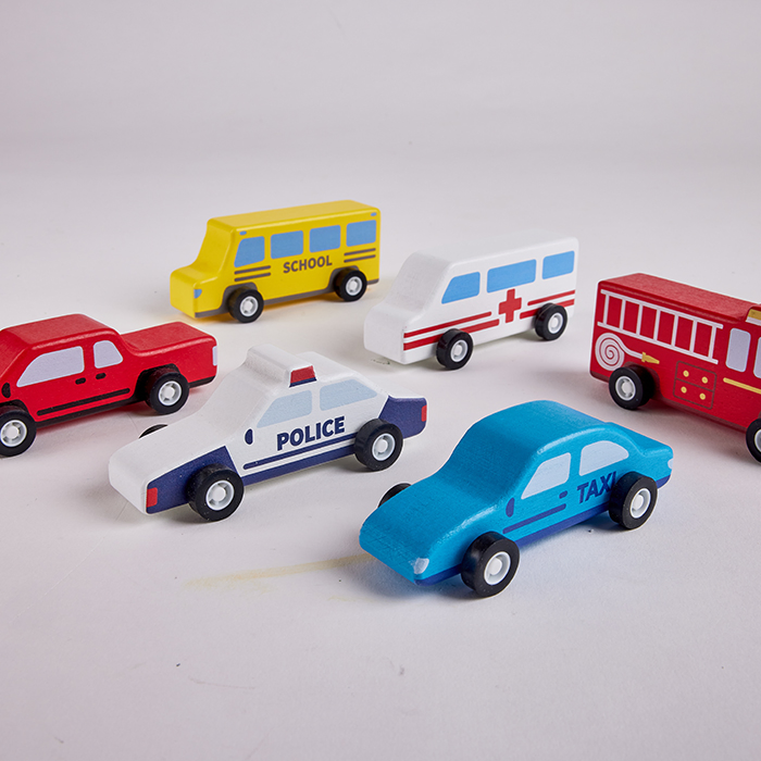 Pintoy Wooden Vehicle Toy Car Set