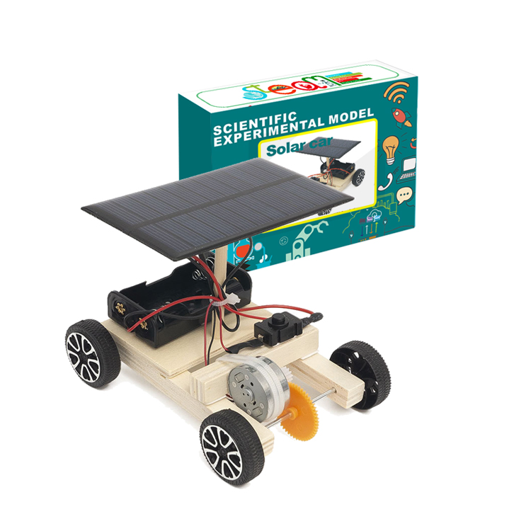 New 2021 Stem Education Science Toys for Boys Wooden Electric Solar Car Toys