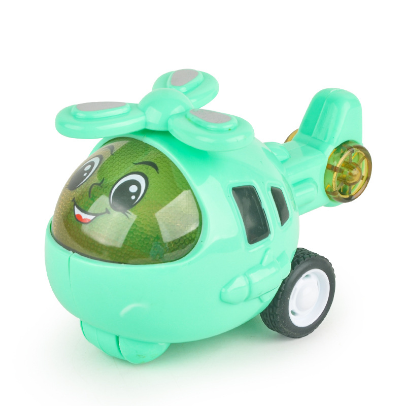 Kids Pull Back Inertia Toy Cars - Mini Pocket Cartoon Airplane &amp; Vehicle Set for Toddlers