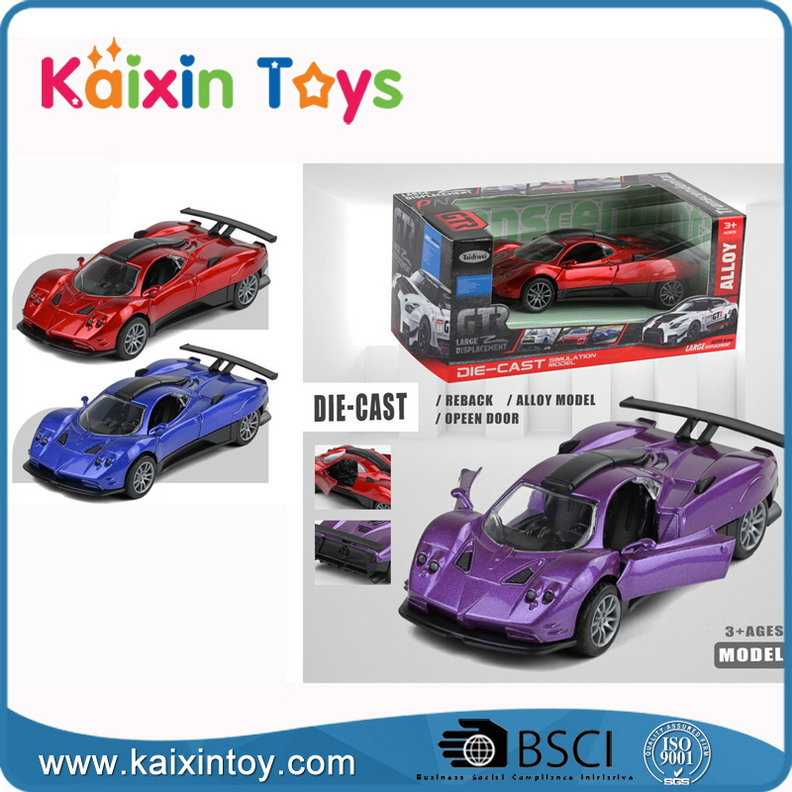 1: 32 Scale Die-Cast Toy Car Metal Model Pull Back Vehicle with Open Doors