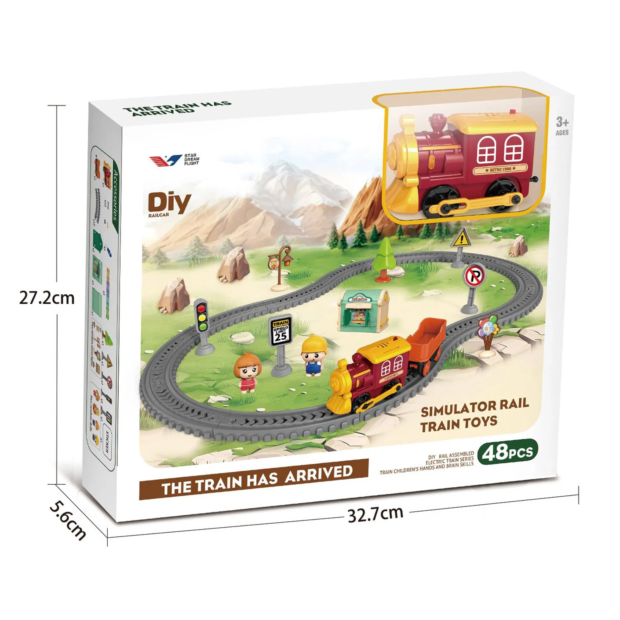 Xinbo Wholesale Car Racing Track Play Set Children Manual Control Dinosaur Adventure Slot Toy