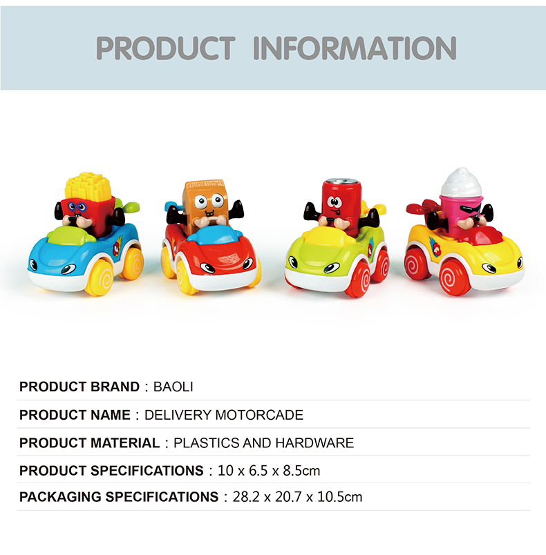 Vibrant Cartoon Push Toy Cars for Fun Toddler Adventures