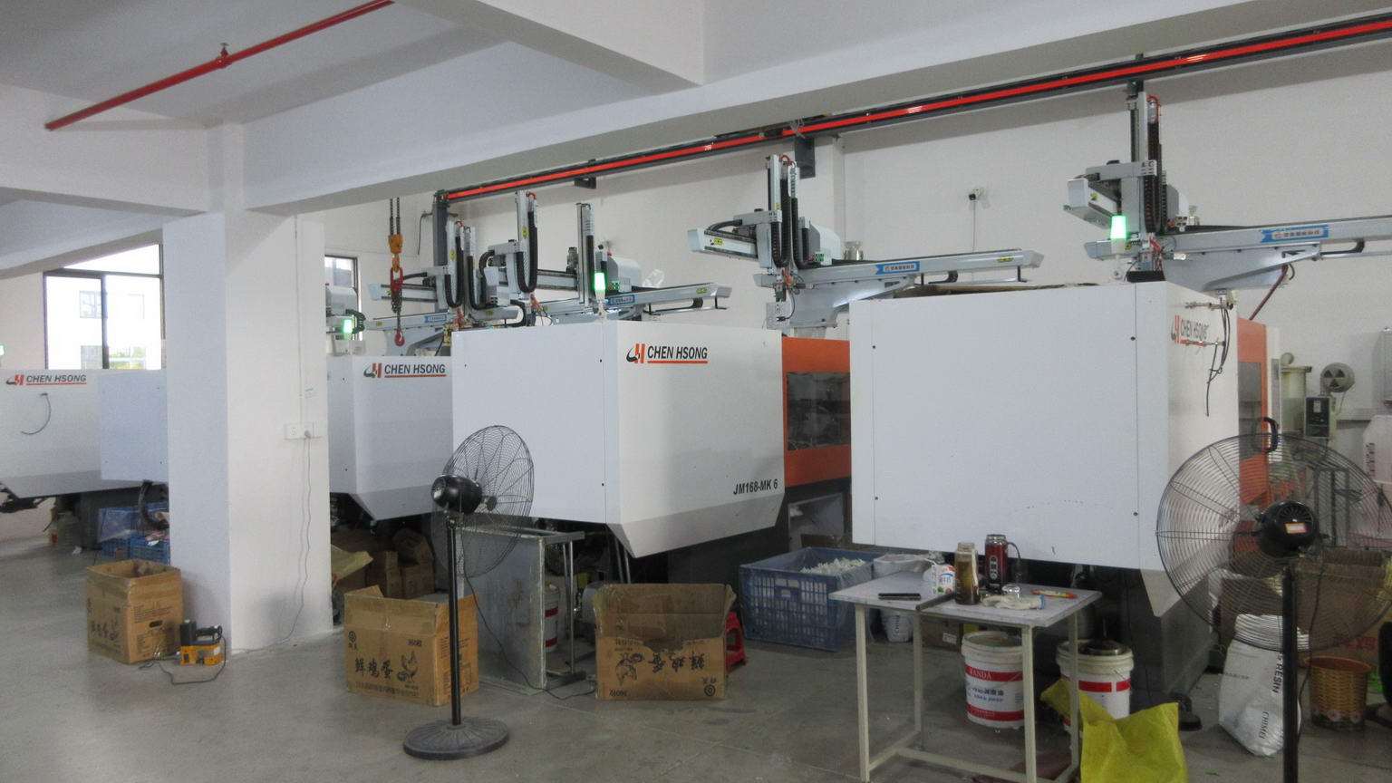 Industrial injection molding machine used in Hoopla Toys Shanghai manufacturing plant
