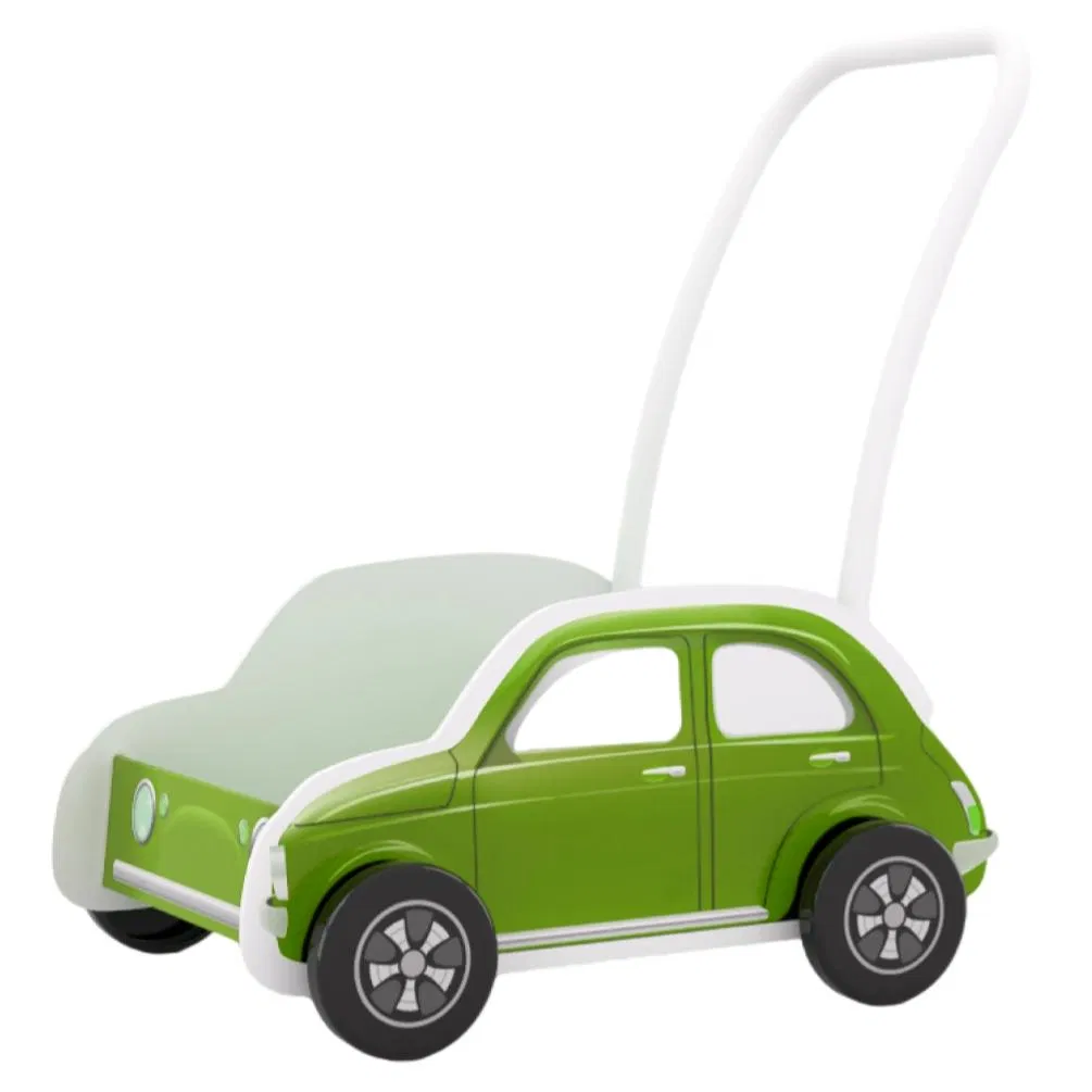 Kids Wooden Toys Classic Wooden Baby Walker with Car Shapes