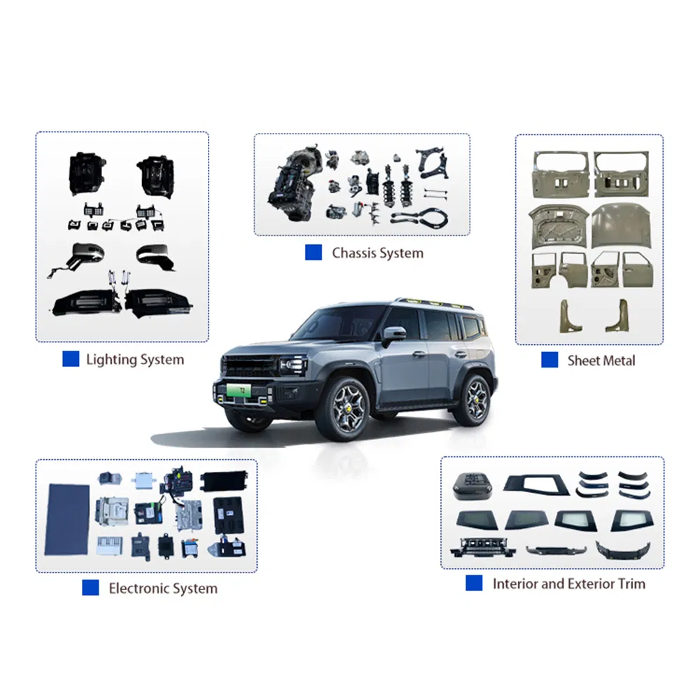 Premium ABS Black Warrior Kit Grille for Jetour T2 2024 Models Auto Car Body Kit