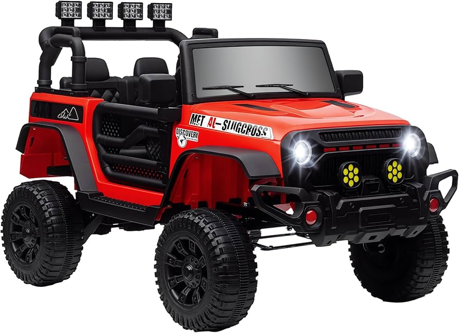Kid's Electric Four-Wheel Remote Control off-Road Car-Rechargeable Plastic Swing Seat Toy