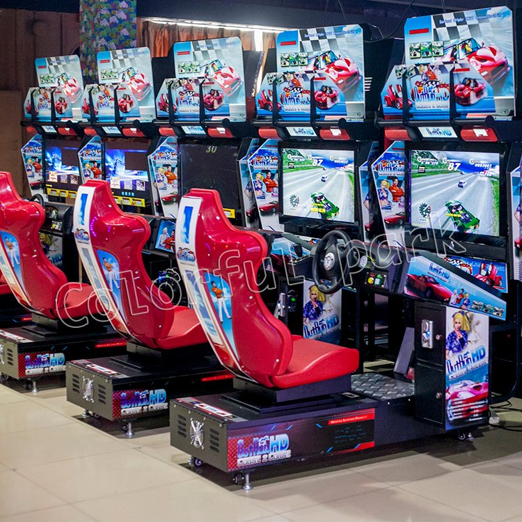 Colorful Park Kids Riding Game Car Racing Driving Simulator Arcade Machine Coin Game Machine Slot Machine Racing Acade Machine