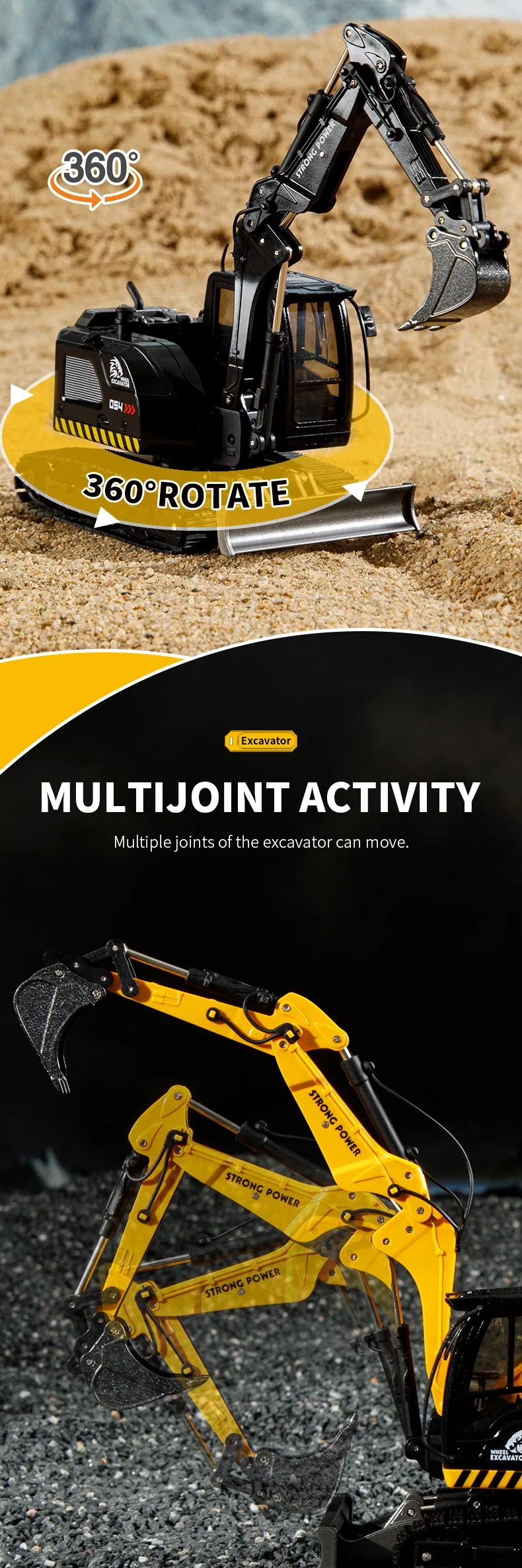 Huina 1726 Excavator 4