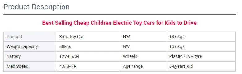 Electric Toy Car Feature