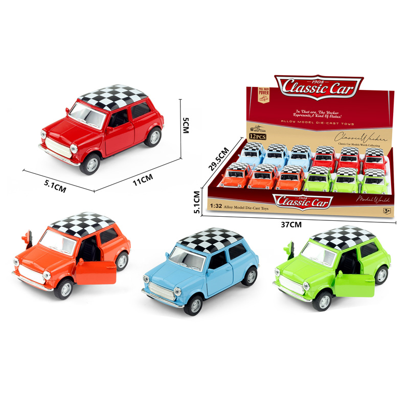 Popular for Kids Toy 1: 32 Alloy Racing Simulation Classic Mustang Pull Back Car High Quality Diecast Car