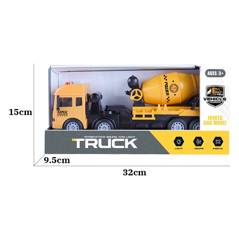 Realistic Cement Mixer Truck Model Children Inertia City Construction Engineering Vehicle Kids Concrete Mixer Truck Toy for Boys
