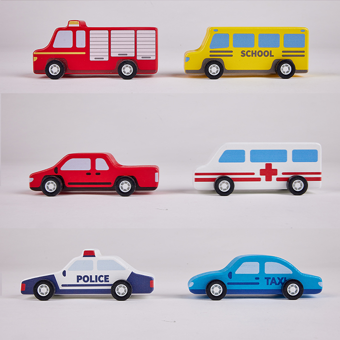 Pintoy Wooden Vehicle Toy Car Set