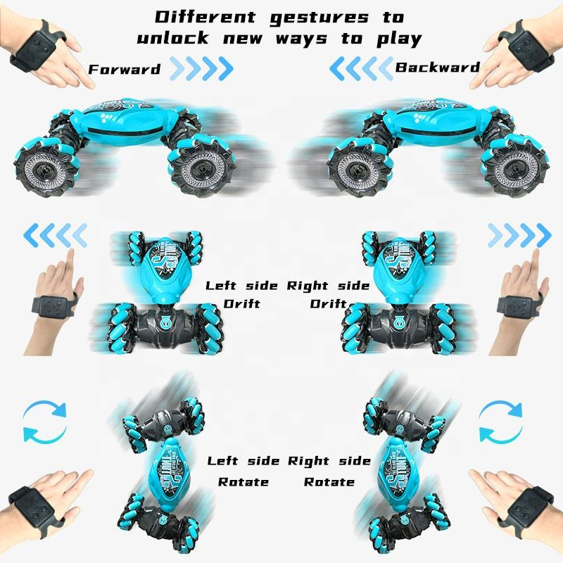 AiJH Remote Control Car Gesture Sensing RC Stunt Car Model Wholesale Children Toys 360 Rotation RC Car