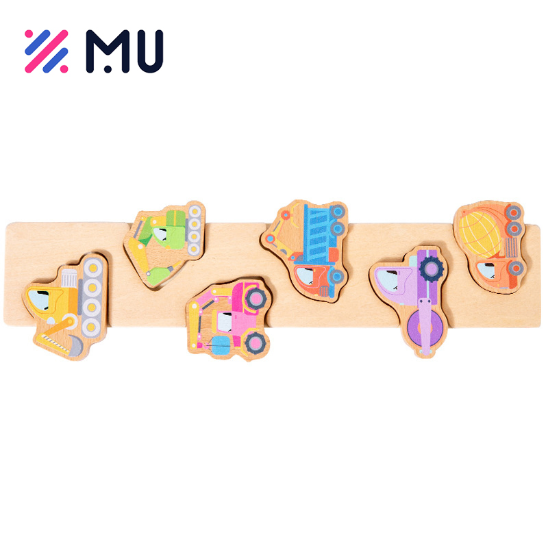 Popular Educational Cognition Matching Dessert Fruit Dinosaur Car Wooden Toys for Kid