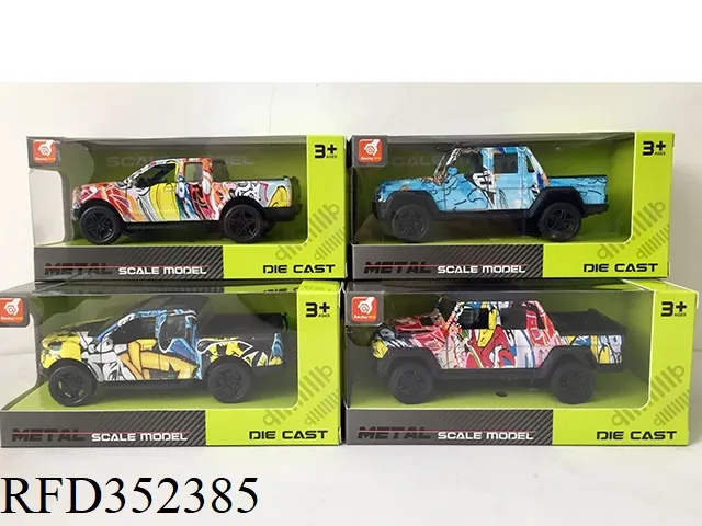 1: 36 Scale Pickup Truck Model Pull-Back Metal Car Open The Door Toy Car
