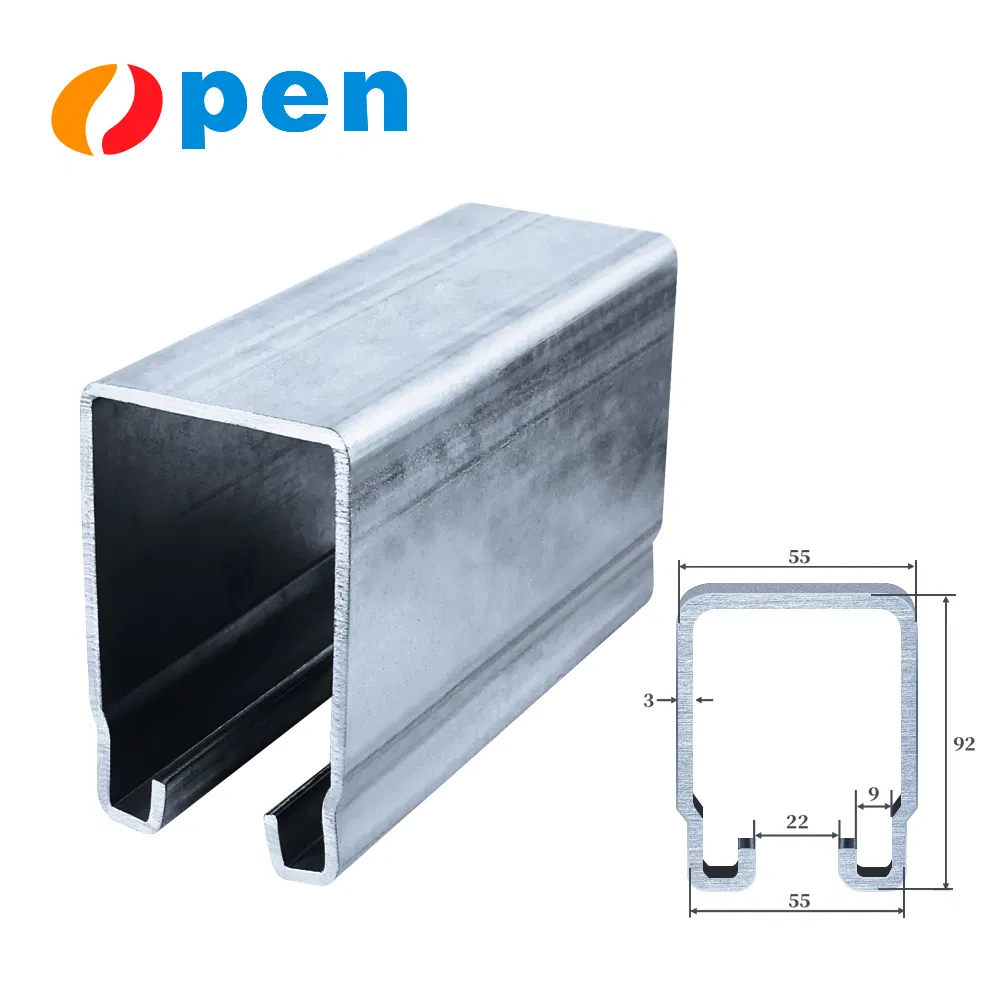Plain Galvanized Sliding Gate Rail with Wheel System Track