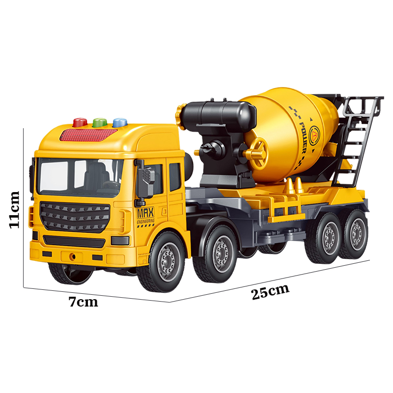 Realistic Cement Mixer Truck Model Children Inertia City Construction Engineering Vehicle Kids Concrete Mixer Truck Toy for Boys