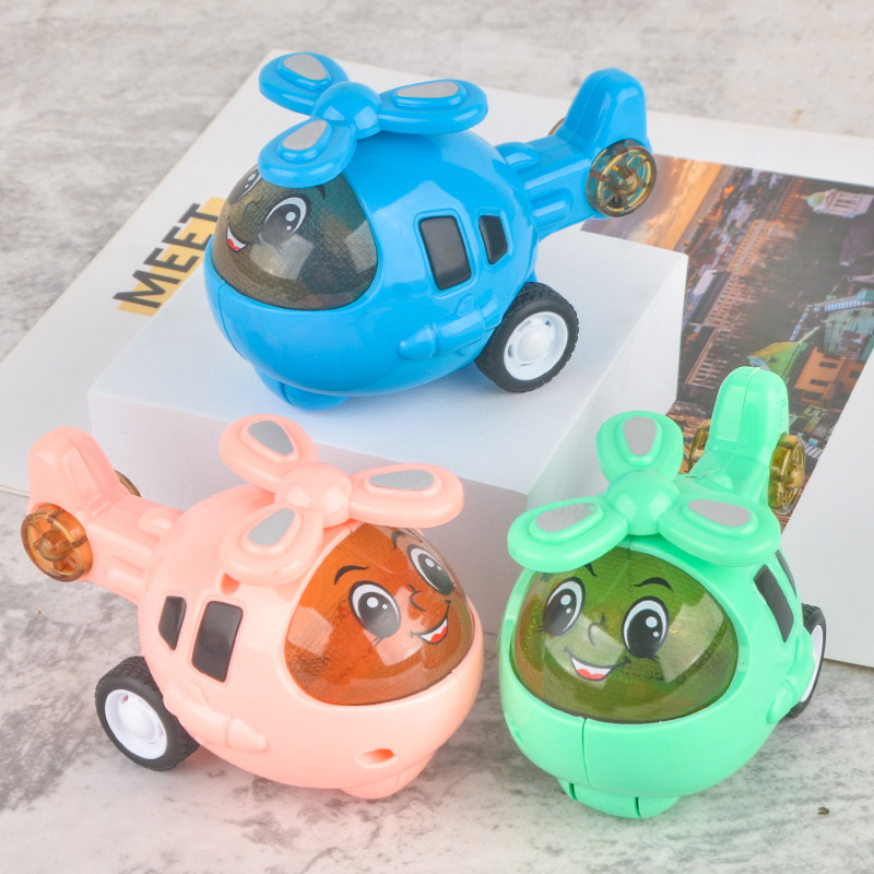 Kids Pull Back Inertia Toy Cars - Mini Pocket Cartoon Airplane &amp; Vehicle Set for Toddlers