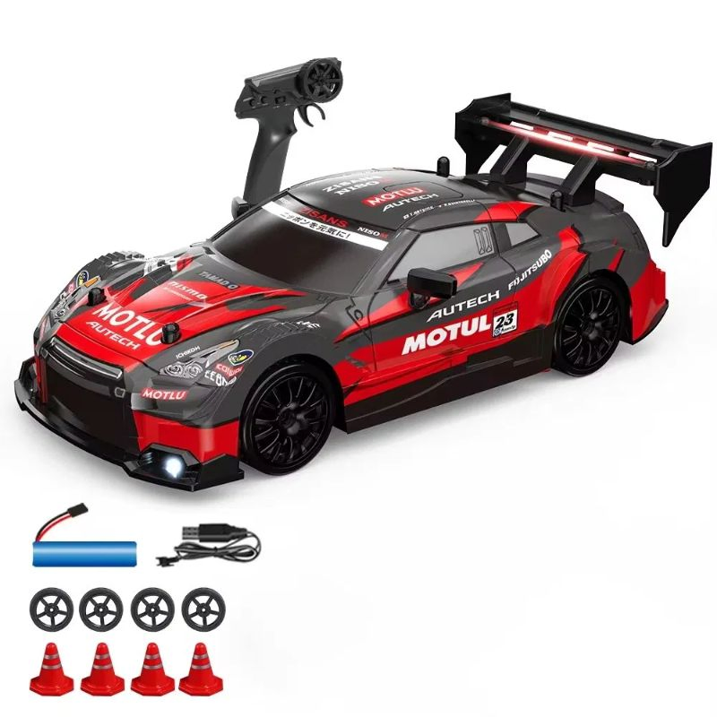 1/24 Scale 4WD Model, 20 Km/H Speed Remote Control Car. RC Car with LED Lights, 2.4GHz Frequency Band. Wholesale Toys. Remote Control Car Toy Gift.